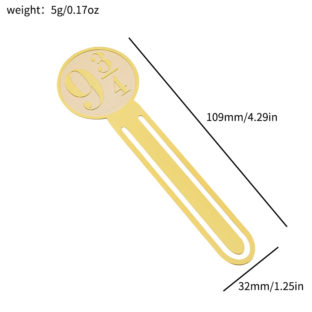 Harry Potter Gold Metal Bookmarks (6 designs)
