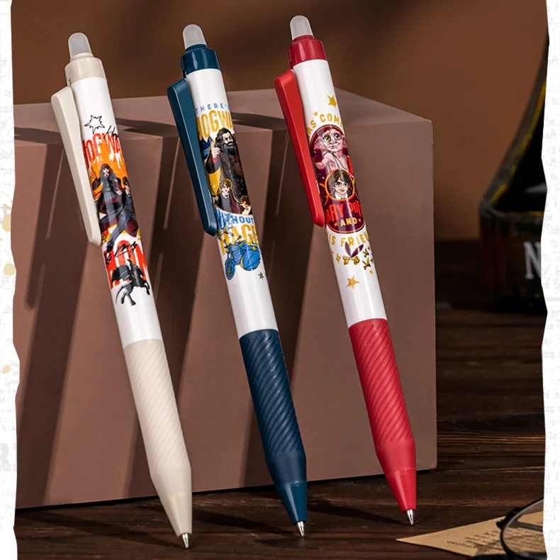 3pc Harry Potter Erasable Gel Pen Set - DELI A657 (0.5mm)