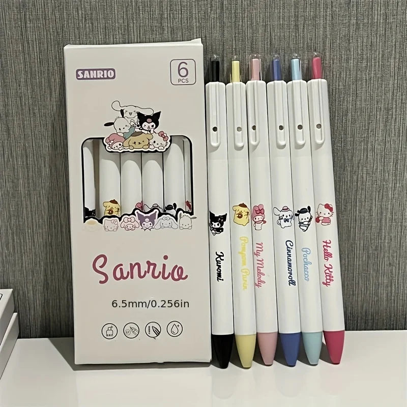 6pc Sanrio Gel Pen Set (3 Design Options)