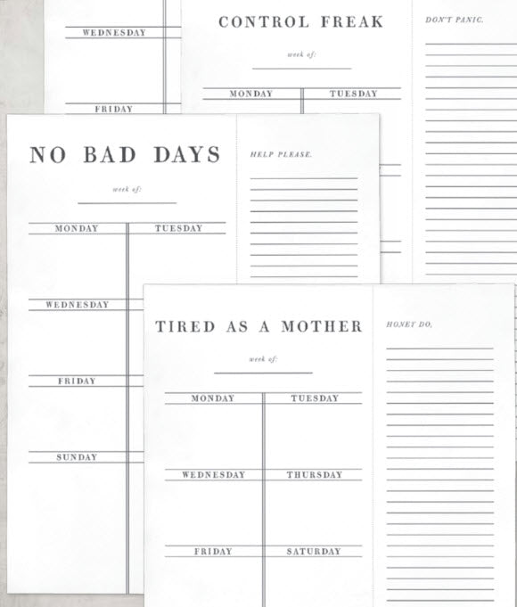 Weekly List Notepad | 8.5" x 11" Desk Planner