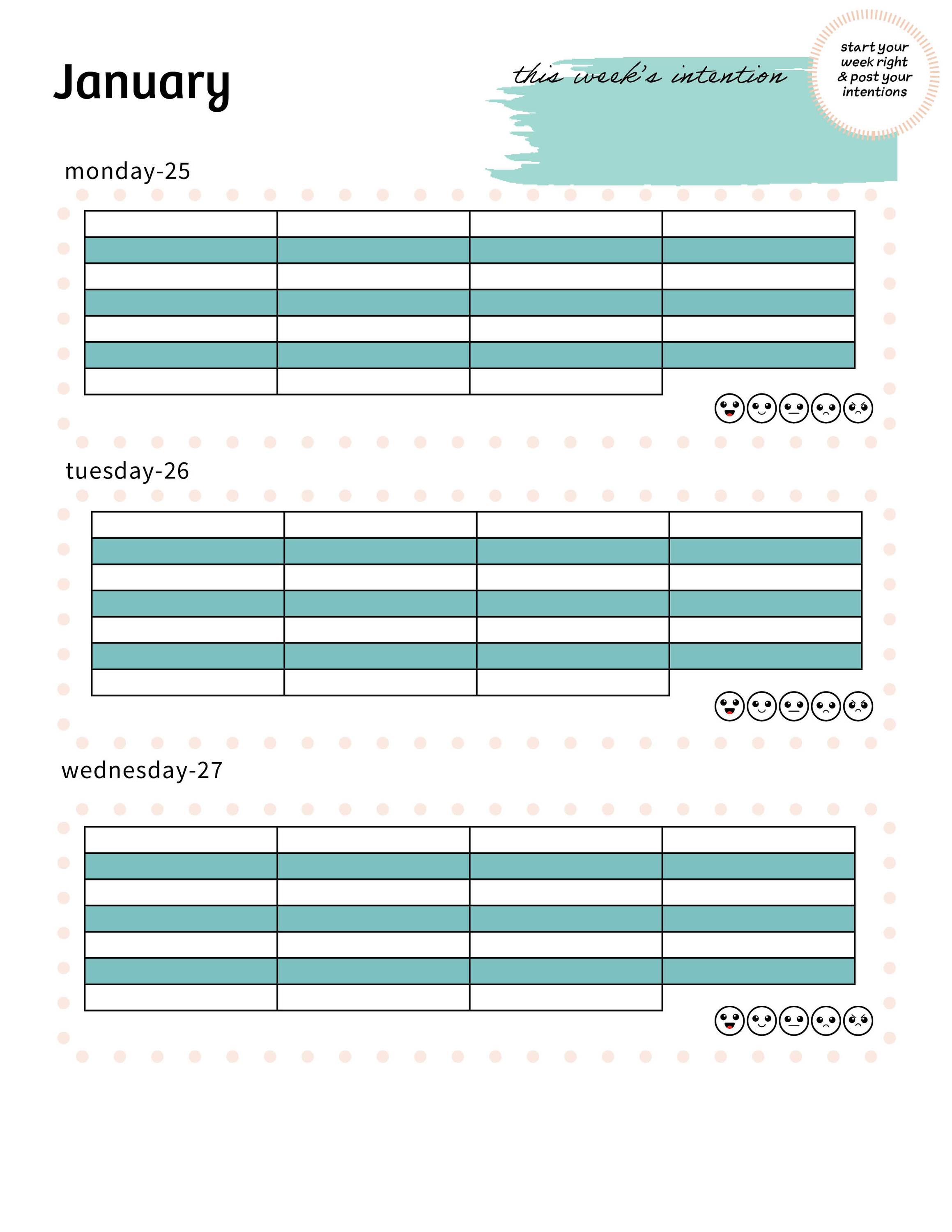 CBT Daily Planner (Undated)