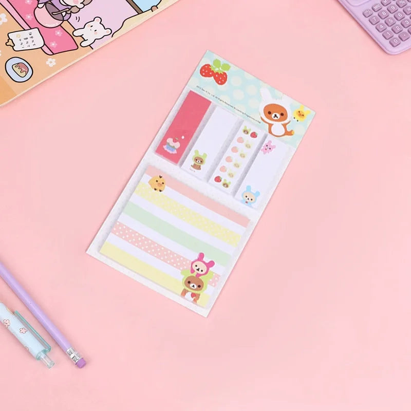 Rilakkuma Kawaii Sticky Note + Tabs Variety Packs