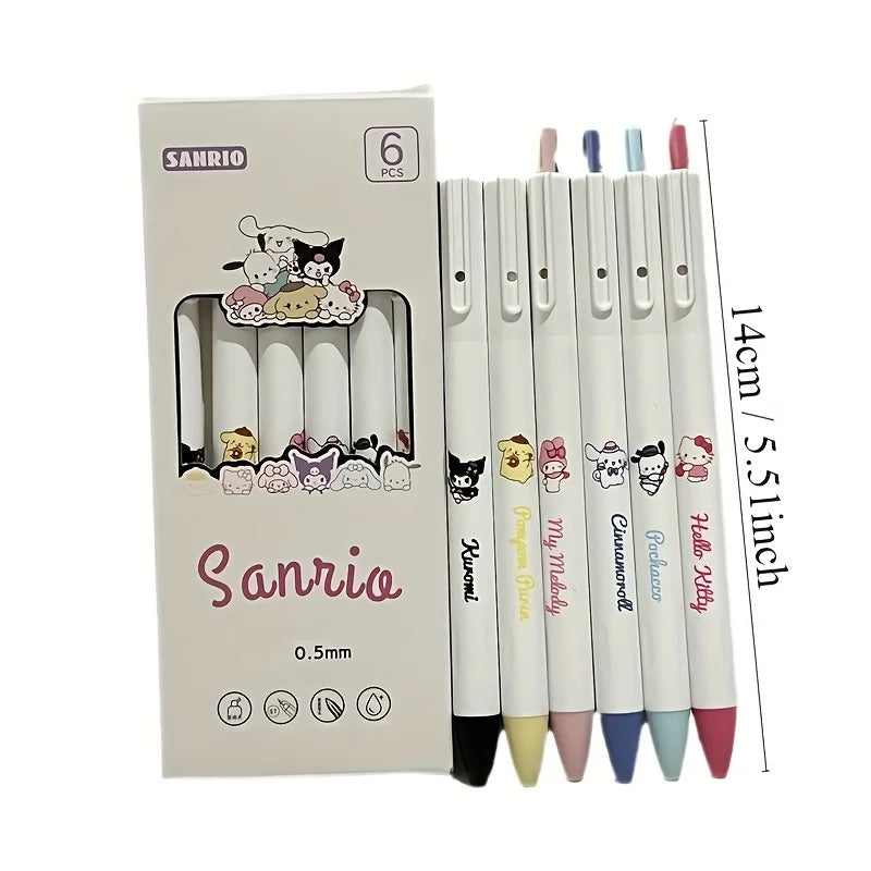 6pc Sanrio Gel Pen Set (3 Design Options)
