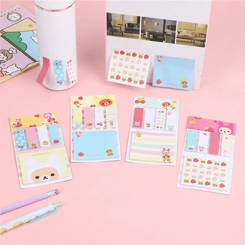 Rilakkuma Kawaii Sticky Note + Tabs Variety Packs