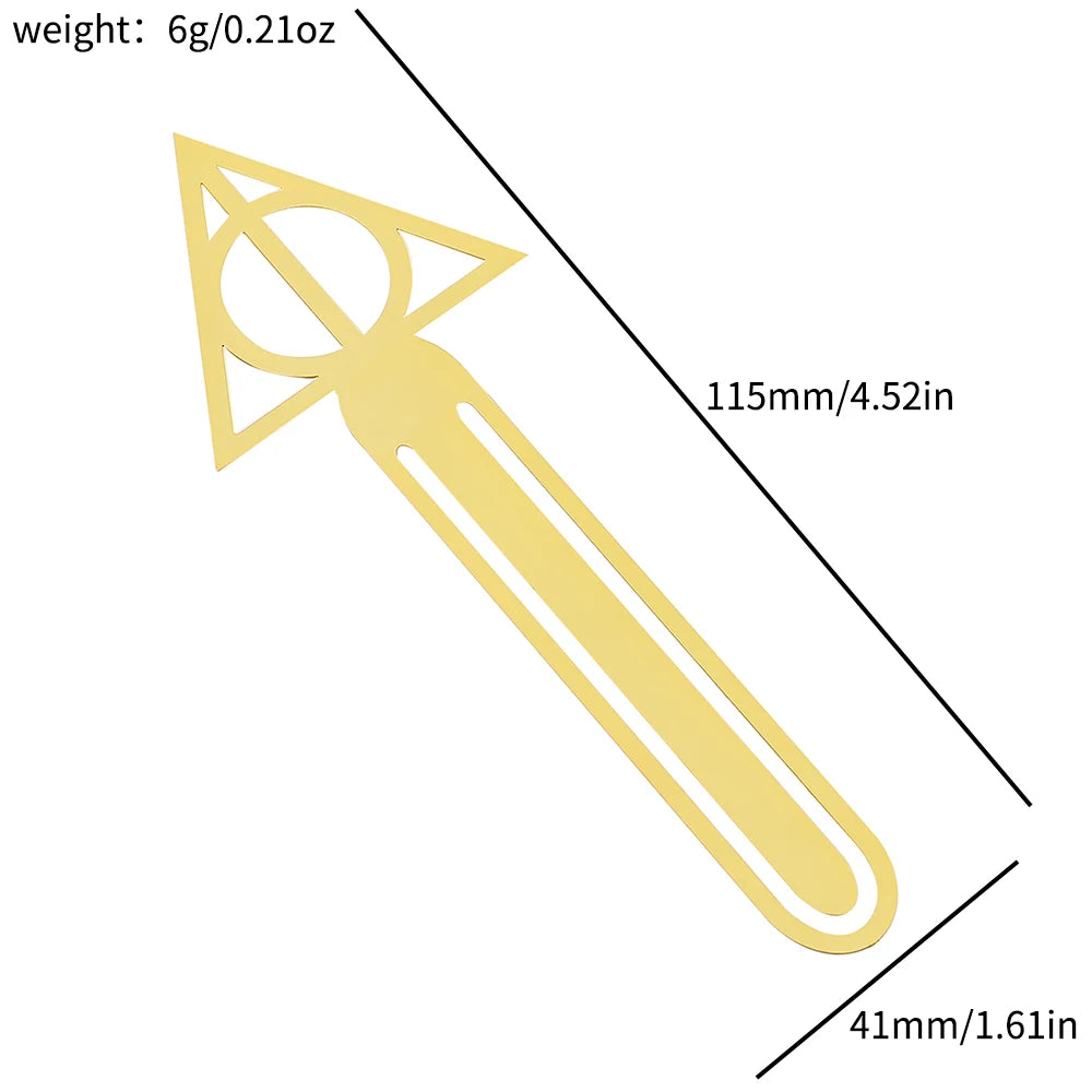 Harry Potter Gold Metal Bookmarks (6 designs)