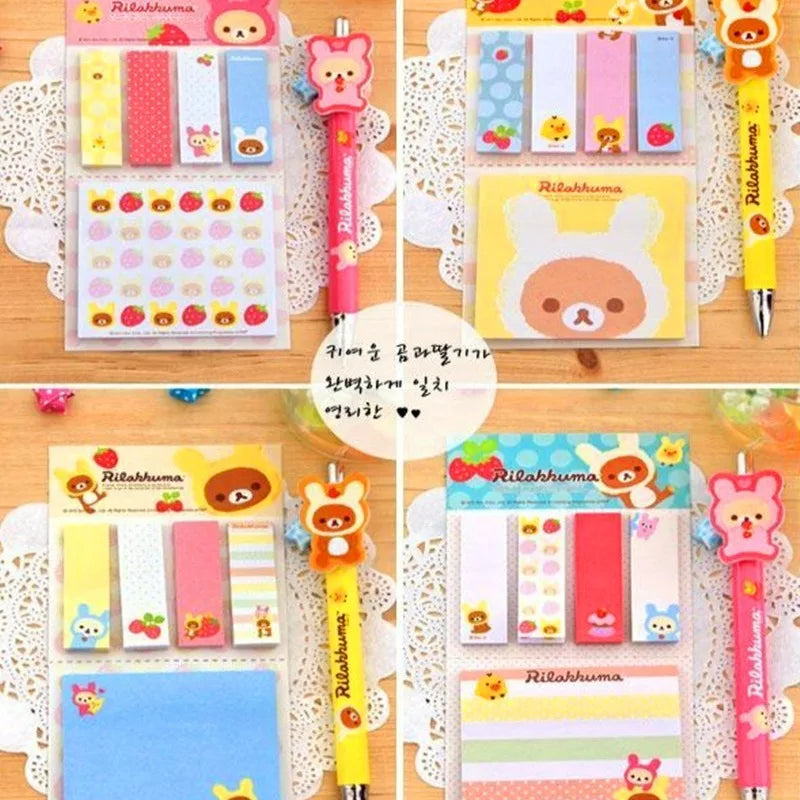 Rilakkuma Kawaii Sticky Note + Tabs Variety Packs