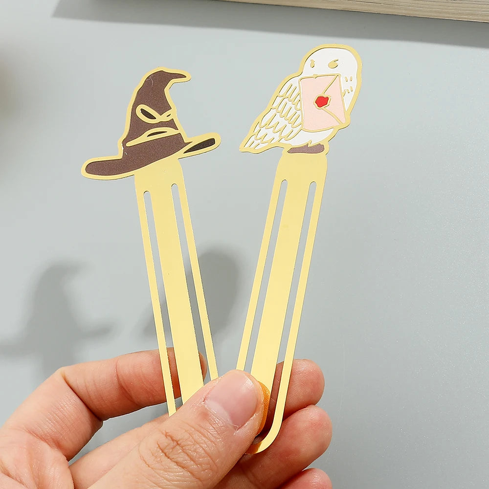 Harry Potter Gold Metal Bookmarks (6 designs)