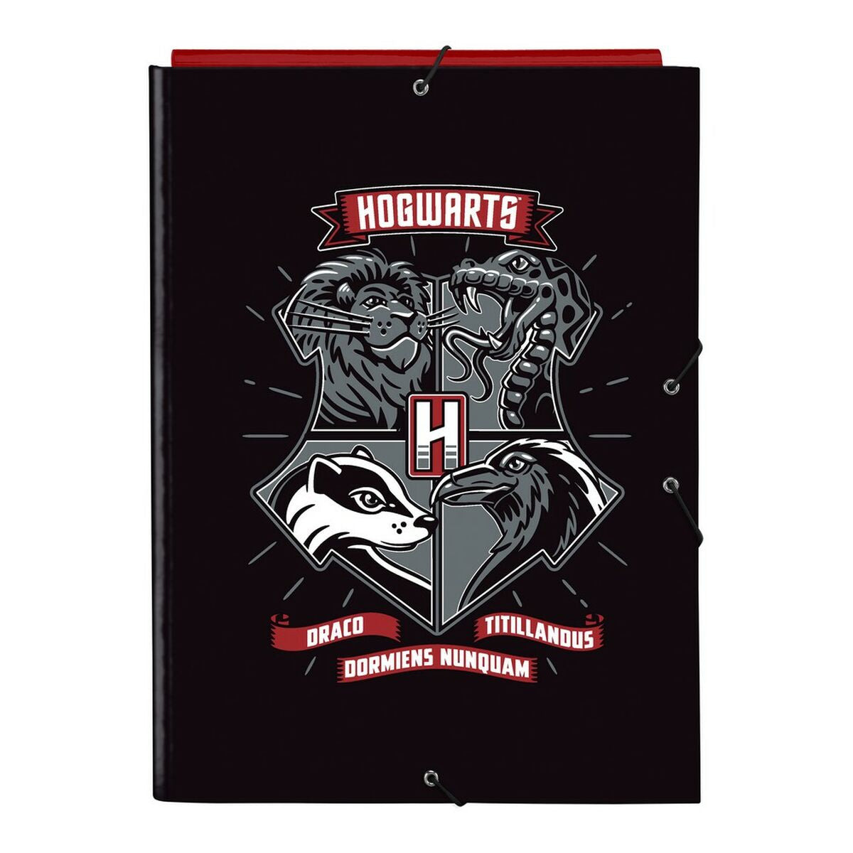 Folder Harry Potter Witchcraft Black Maroon A4