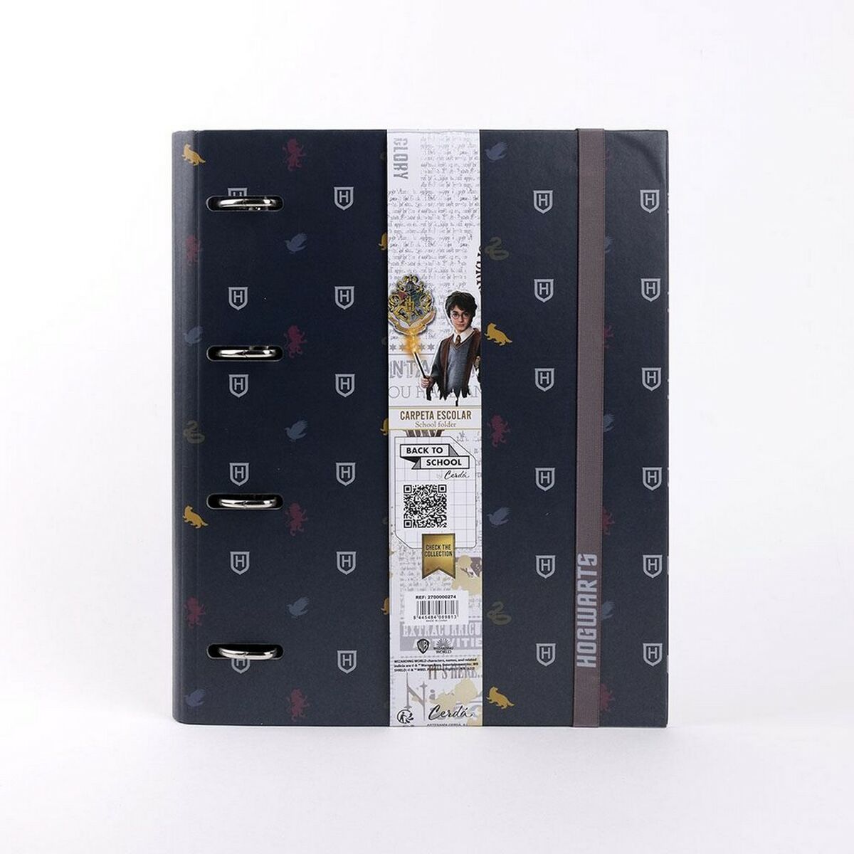Ring binder Harry Potter Black Brown A4 (26 x 32 x 4 cm)