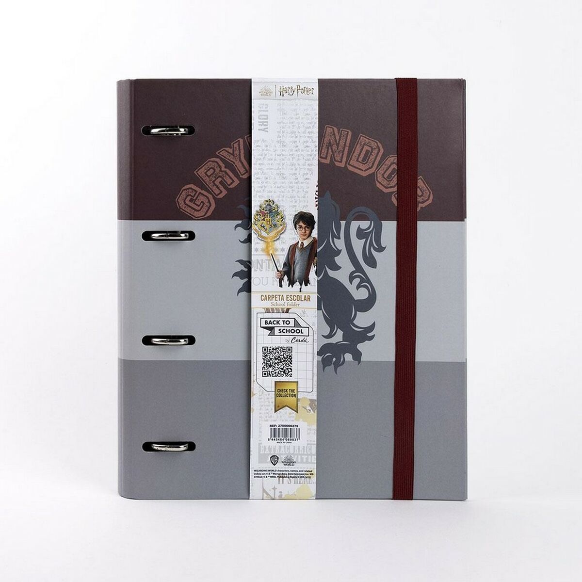 Ring binder Harry Potter Gryffindor Grey A4 Red (26 x 32 x 4 cm)