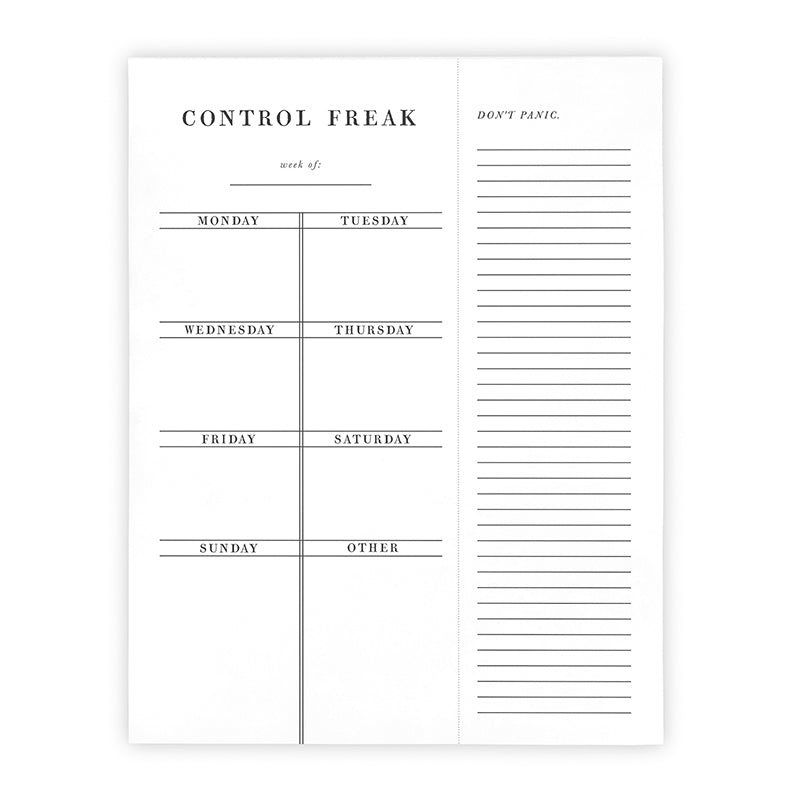 Weekly List Notepad | 8.5" x 11" Desk Planner