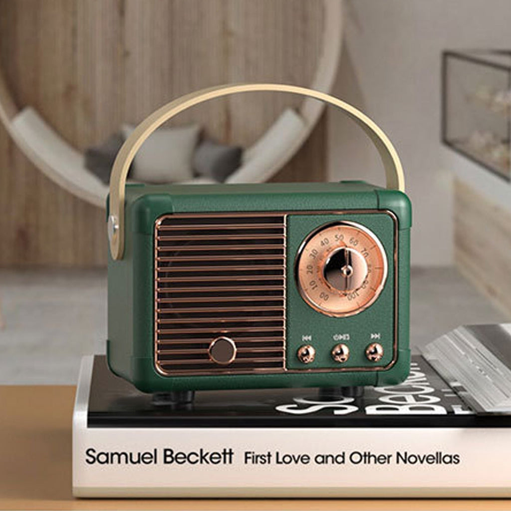 Bluetooth Compact Vintage Speakers with Radio