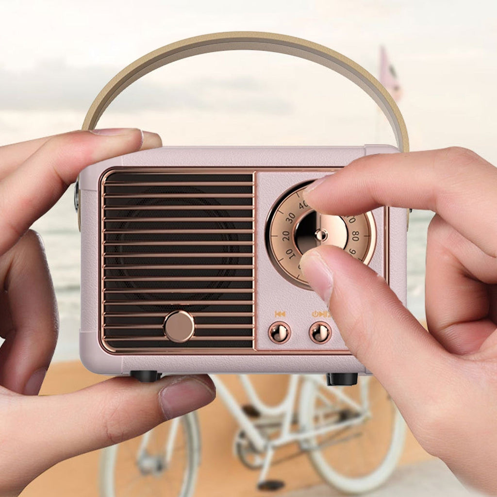 Bluetooth Compact Vintage Speakers with Radio