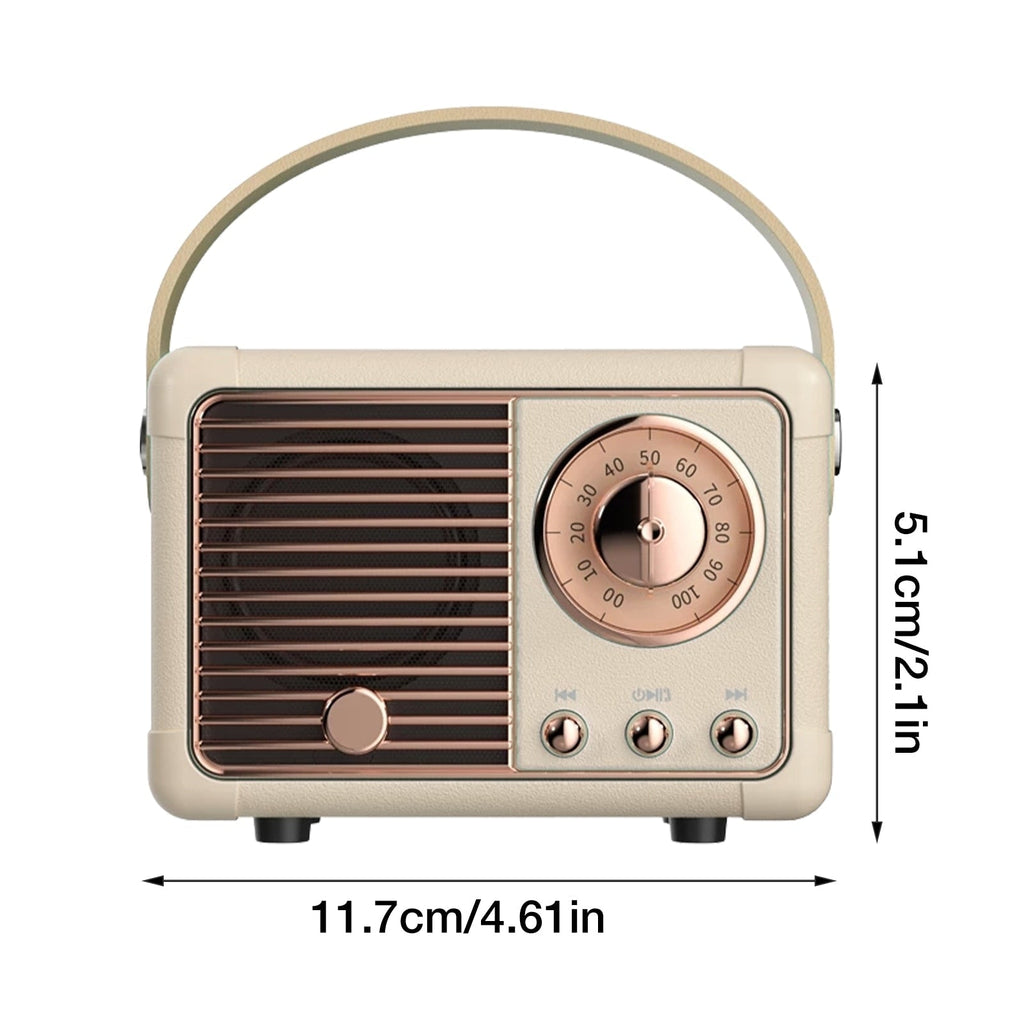 Bluetooth Compact Vintage Speakers with Radio