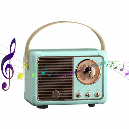 Bluetooth Compact Vintage Speakers with Radio