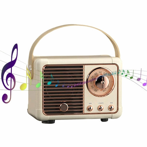 Bluetooth Compact Vintage Speakers with Radio