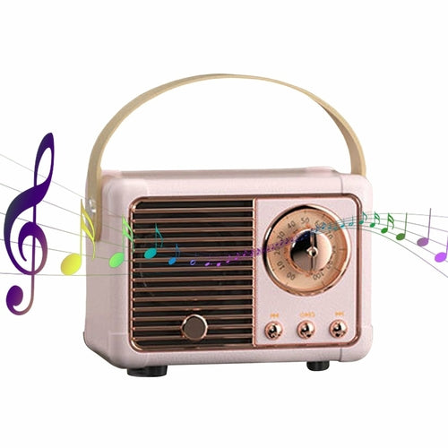 Bluetooth Compact Vintage Speakers with Radio