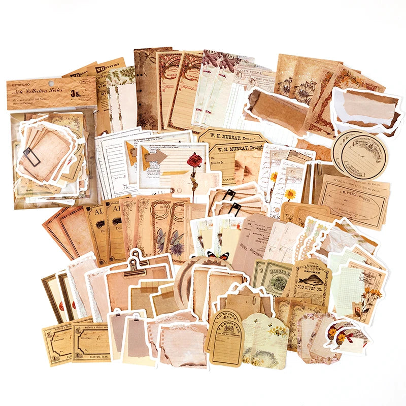 100pc/pack Vintage Memo Paper Set