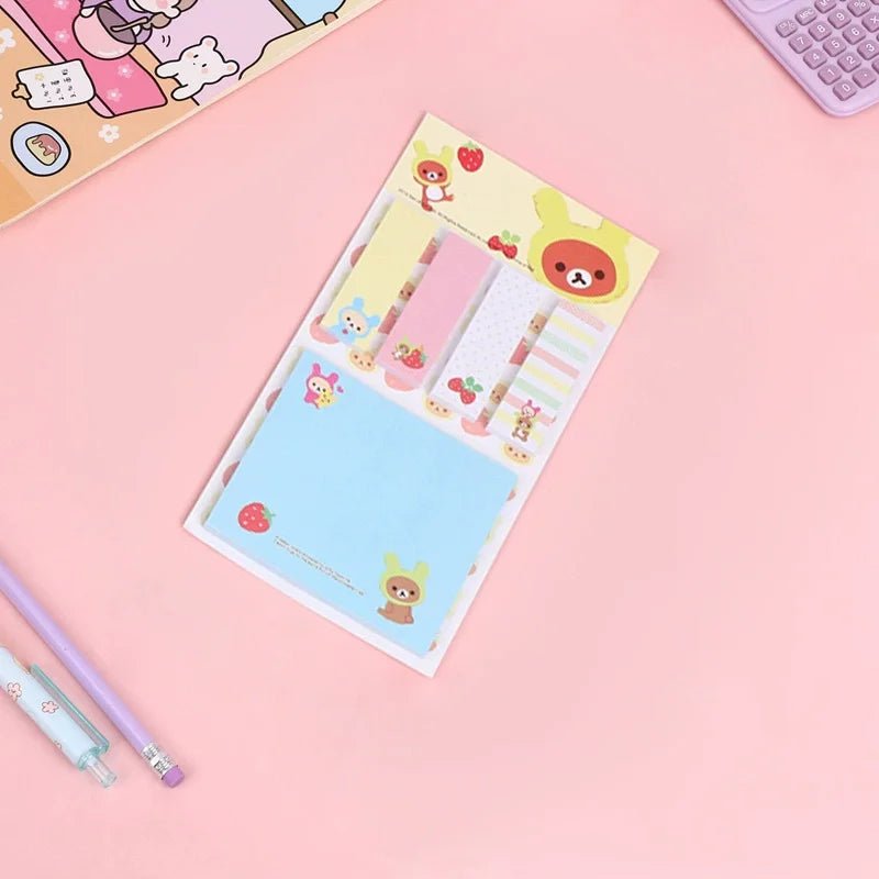 Rilakkuma Kawaii Sticky Note + Tabs Variety Packs