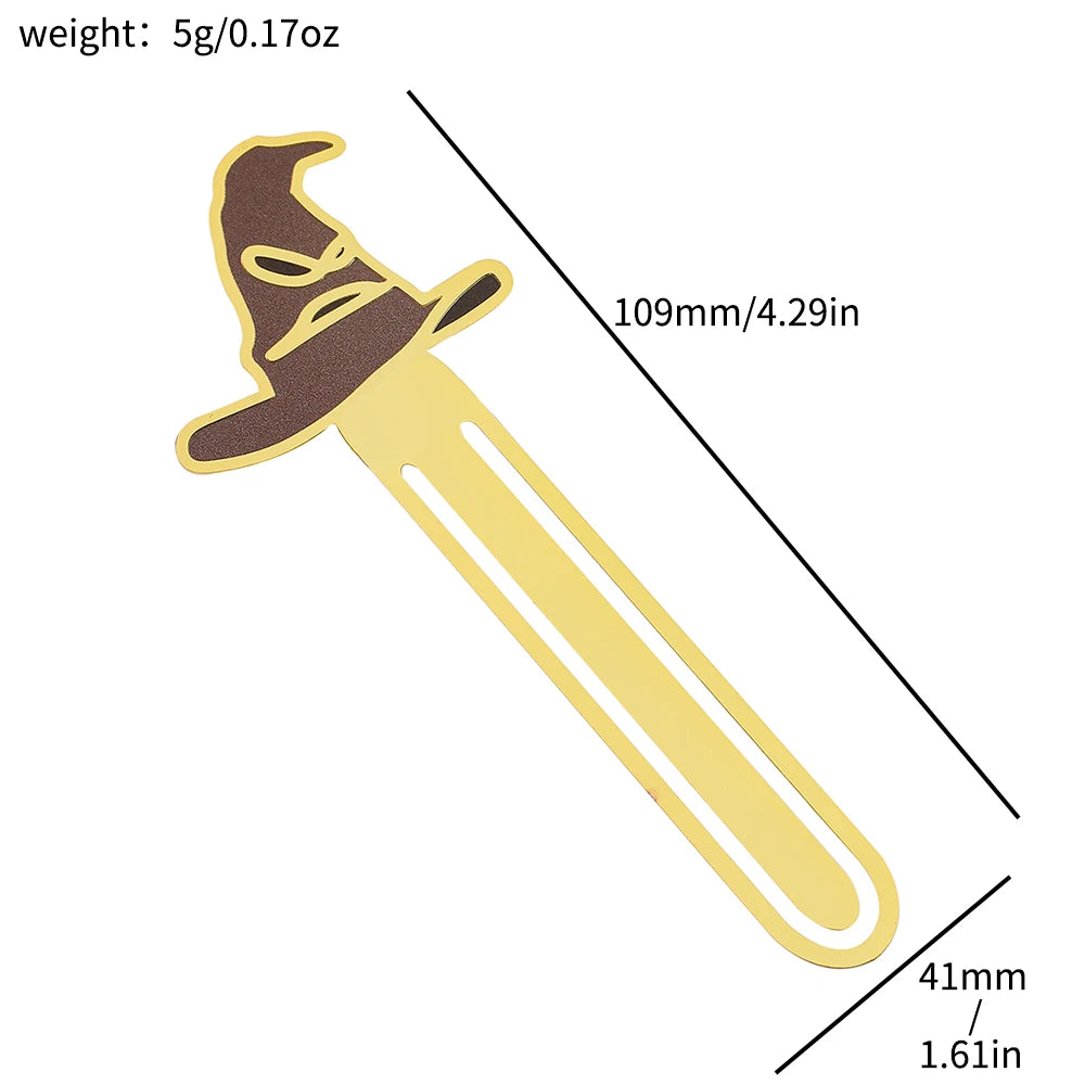 Harry Potter Gold Metal Bookmarks (6 designs)