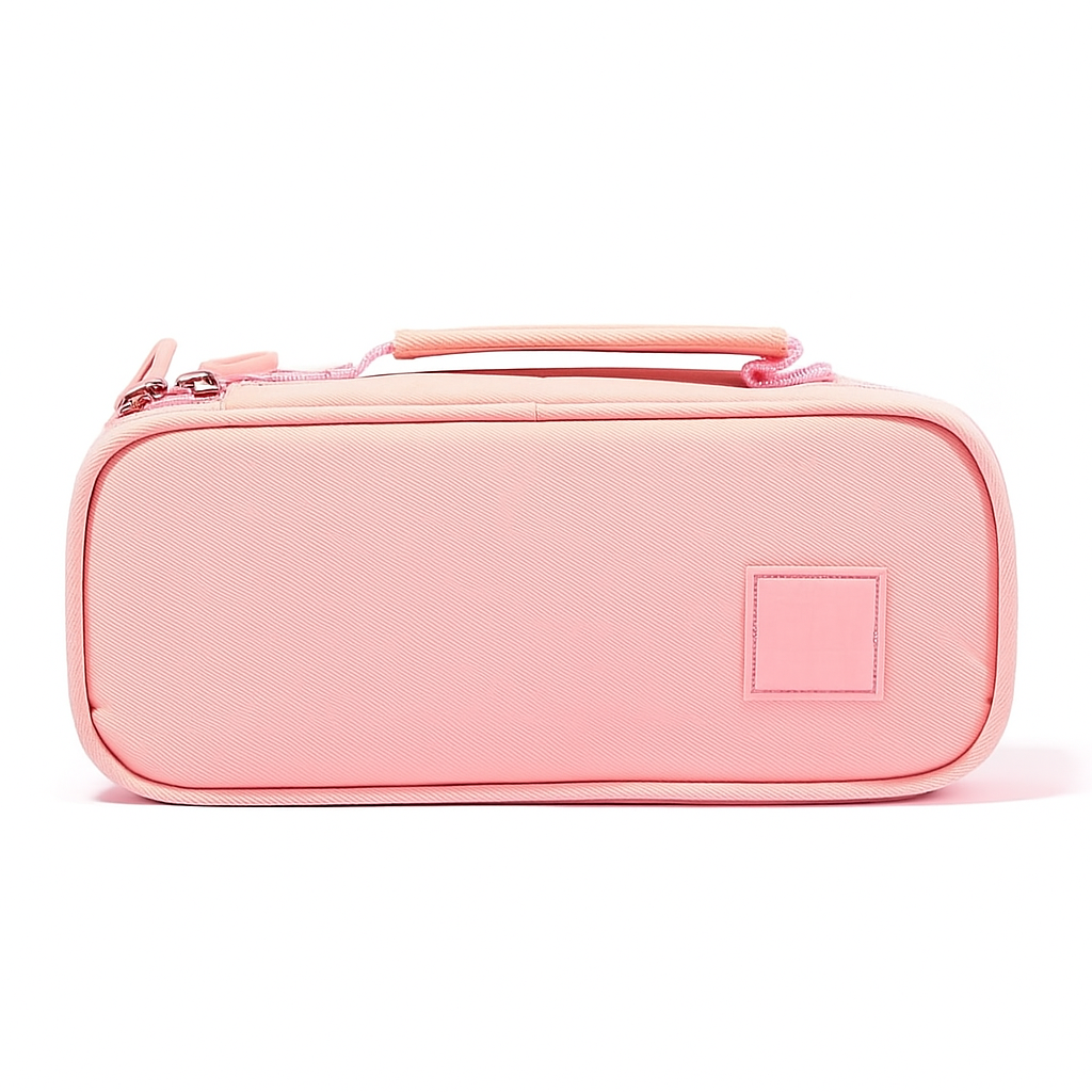 Pastel Pink Pencil Case with Handle